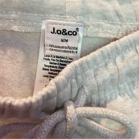 NEW J.o.&co. Sweatpants Light Marled Gray Medium Pockets Drawstring Straight Leg - Picture 4 of 8